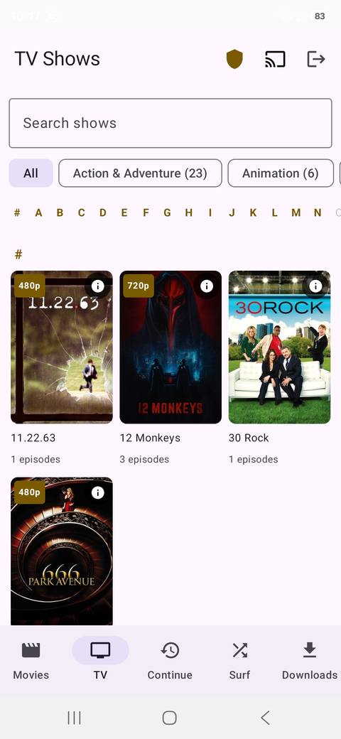 Beebo Entertainment TV shows library